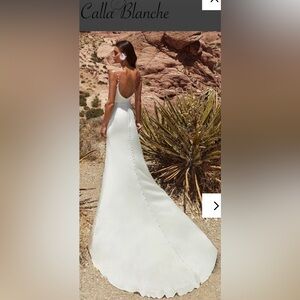 Elegant White Backless Wedding Gown
